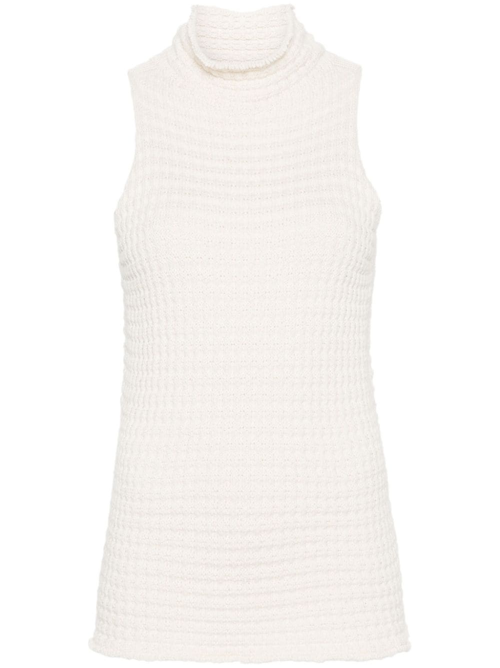 high-neck knitted top - 1