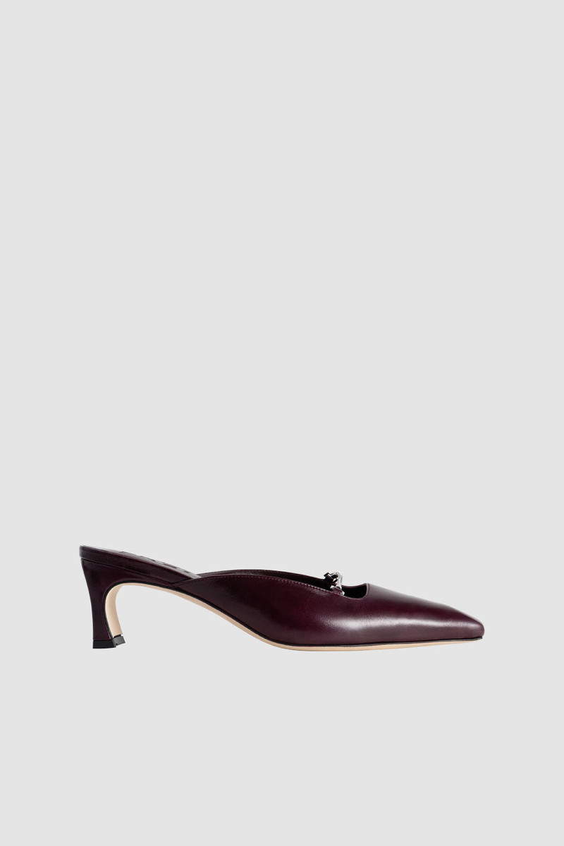 Leda Grape Calf Leather Mule 1