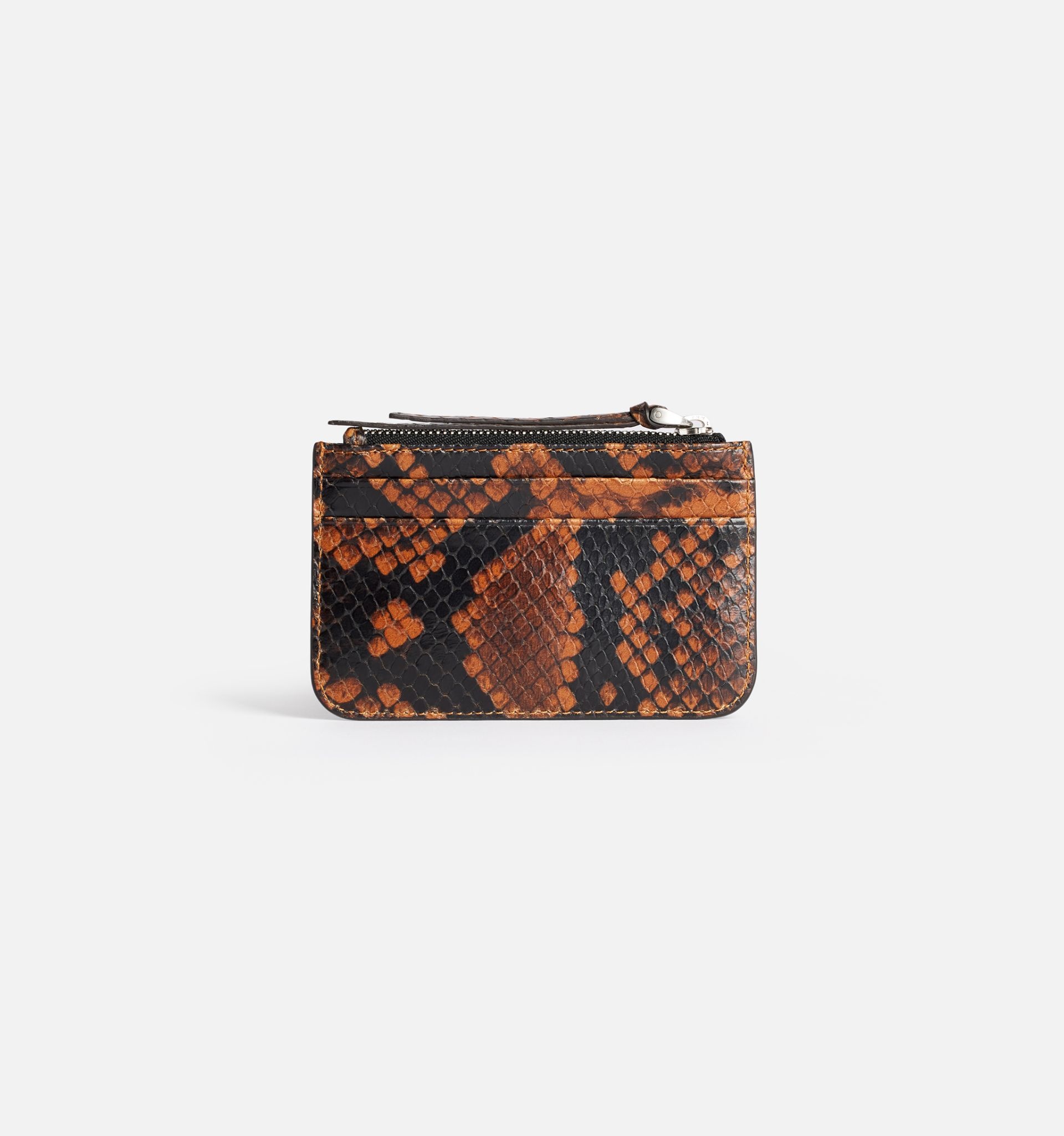 snakeskin-effect cardholder - 2