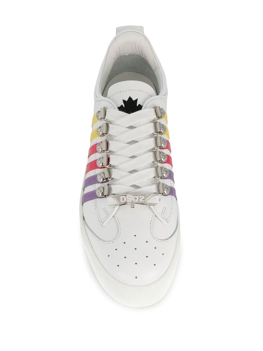 stripe-side low-top trainers - 4