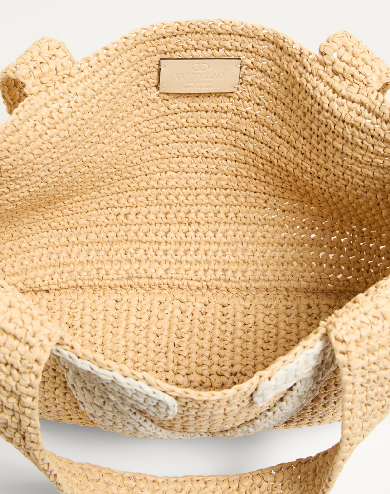 Valentino VALENTINO GARAVANI VIVA SUPERSTAR MEDIUM SHOPPING BAG IN RAFFIA outlook