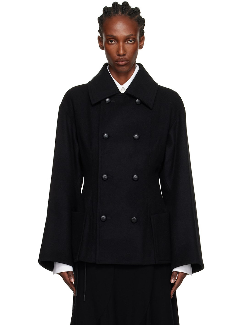 Black Darts Pea Coat 1