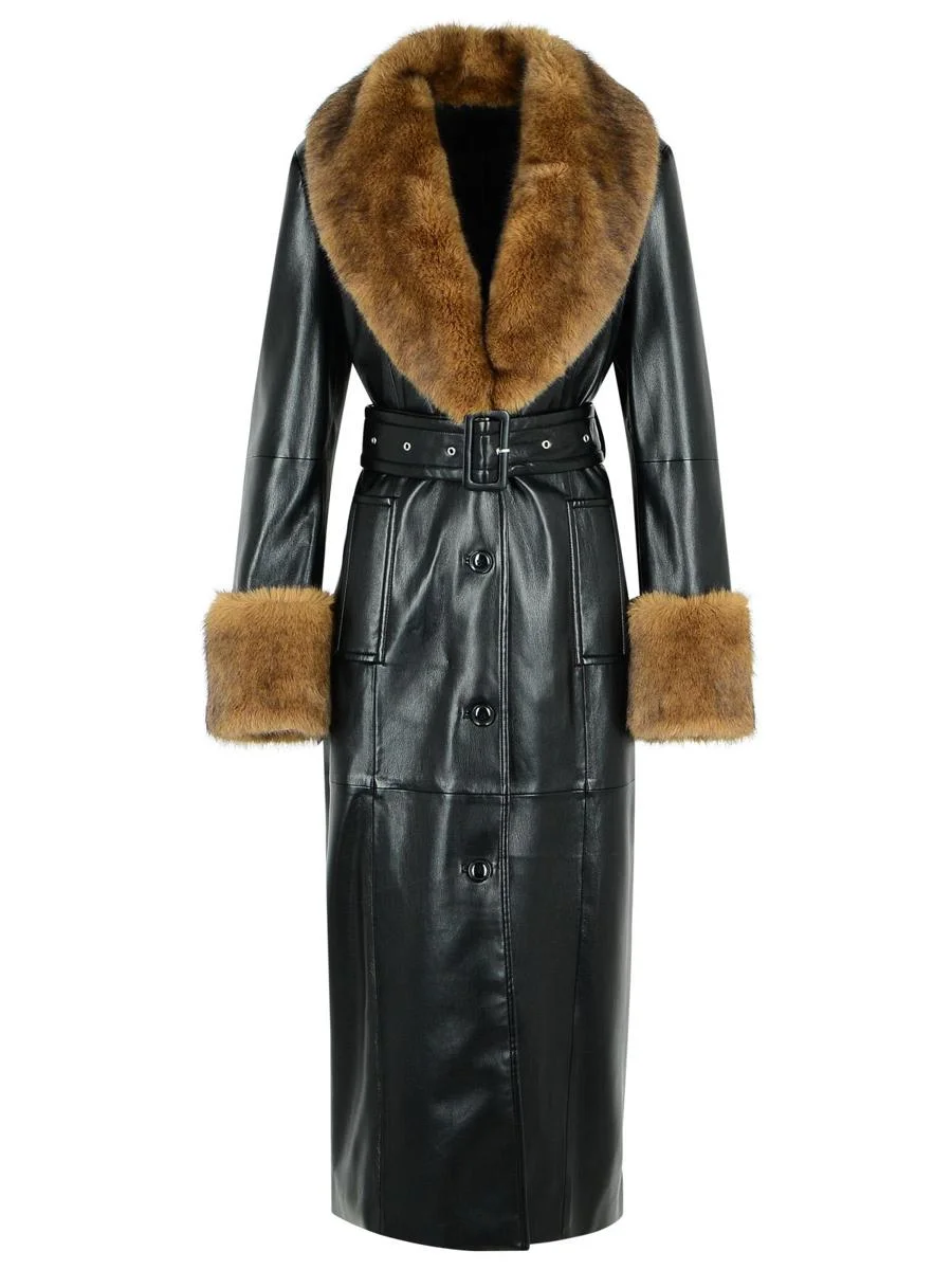 Stand Studio 'Estella' Black Eco Leather Coat - 1