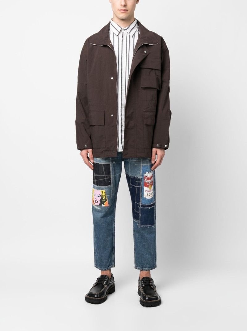 Junya Watanabe MAN patchwork-detail denim jeans outlook