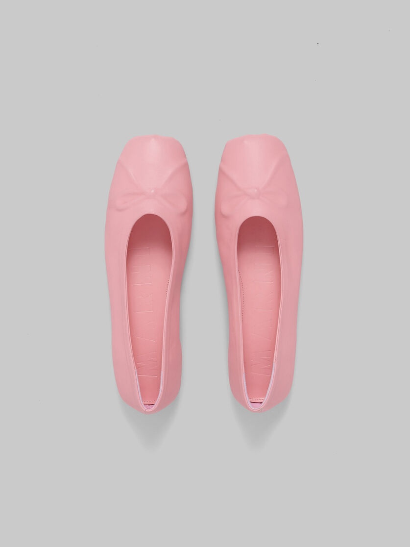 PINK LEATHER SEAMLESS BALLET FLAT - 4