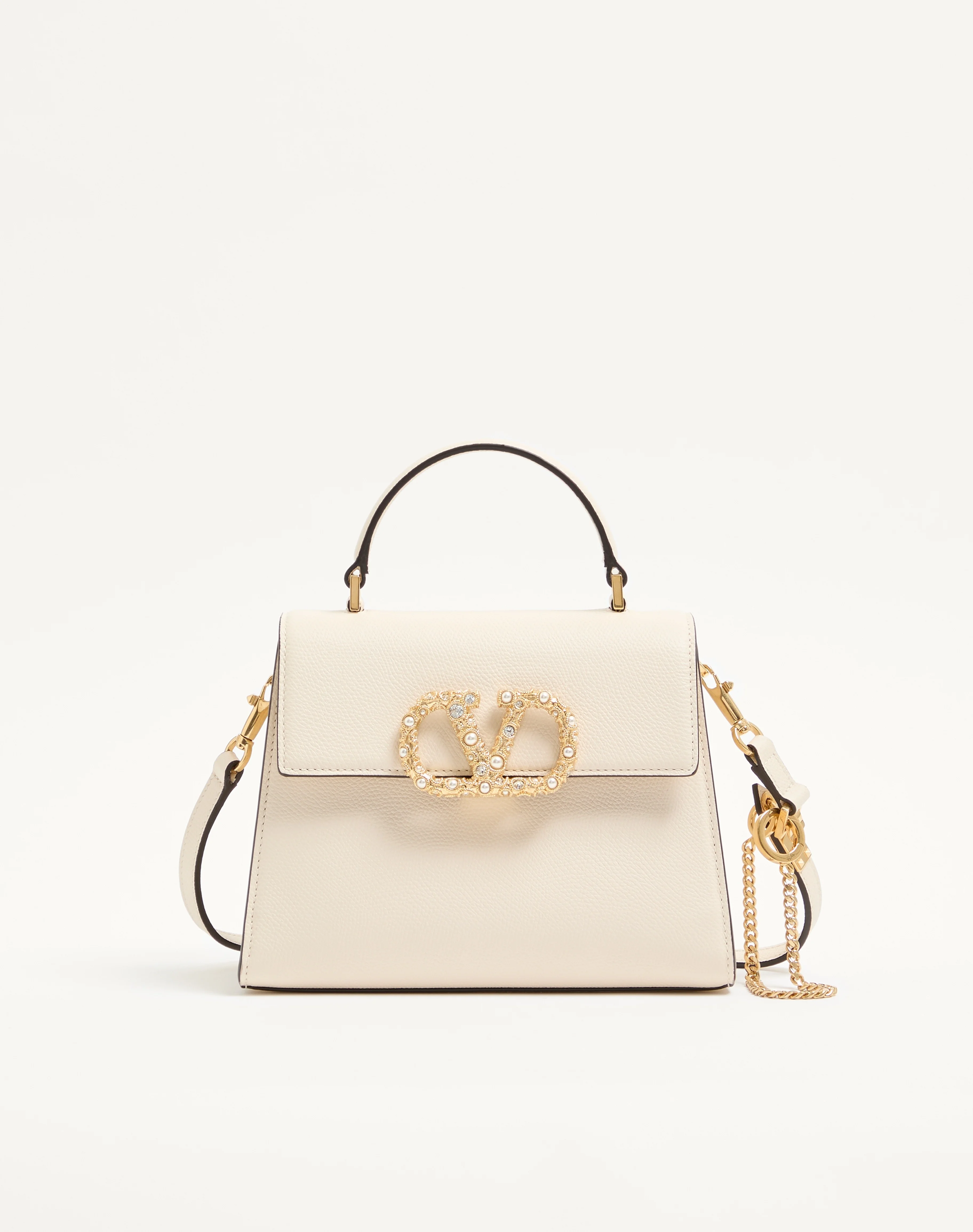 VALENTINO GARAVANI VSLING SMALL HANDBAG IN GRAINY CALFSKIN WITH JEWEL LOGO - 1