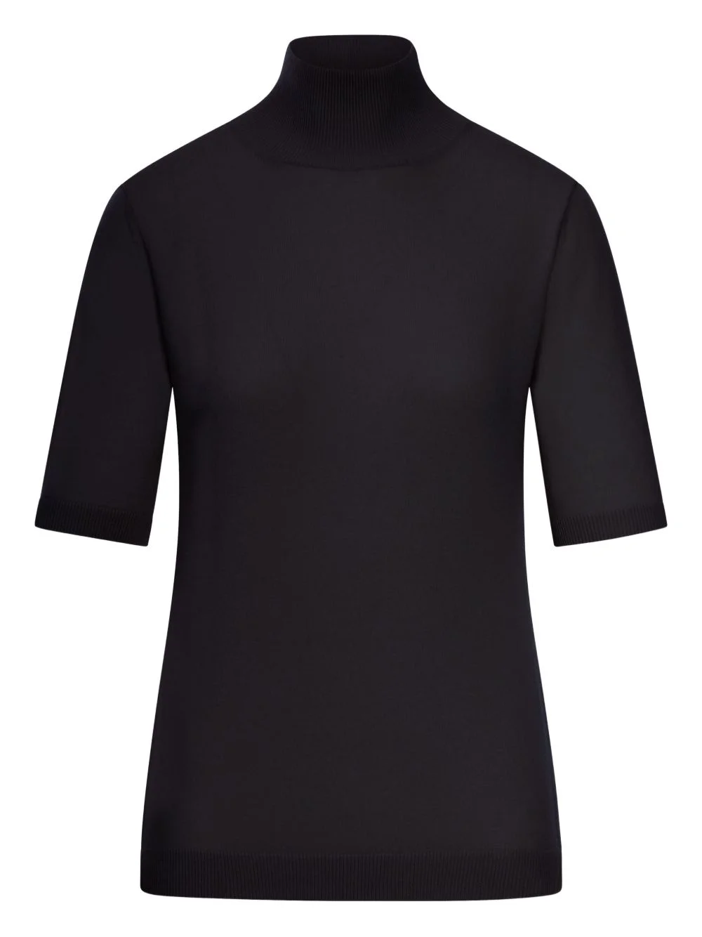 turtleneck short-sleeve top - 1