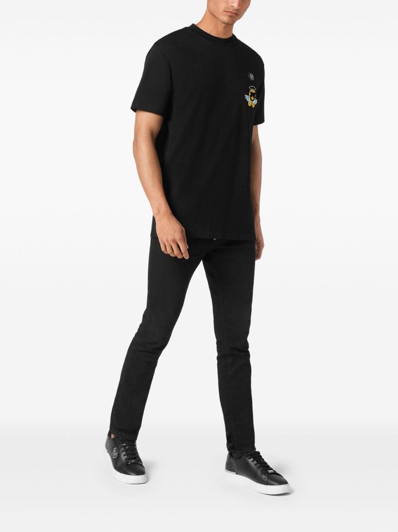 PHILIPP PLEIN angel smile-patch T-shirt outlook