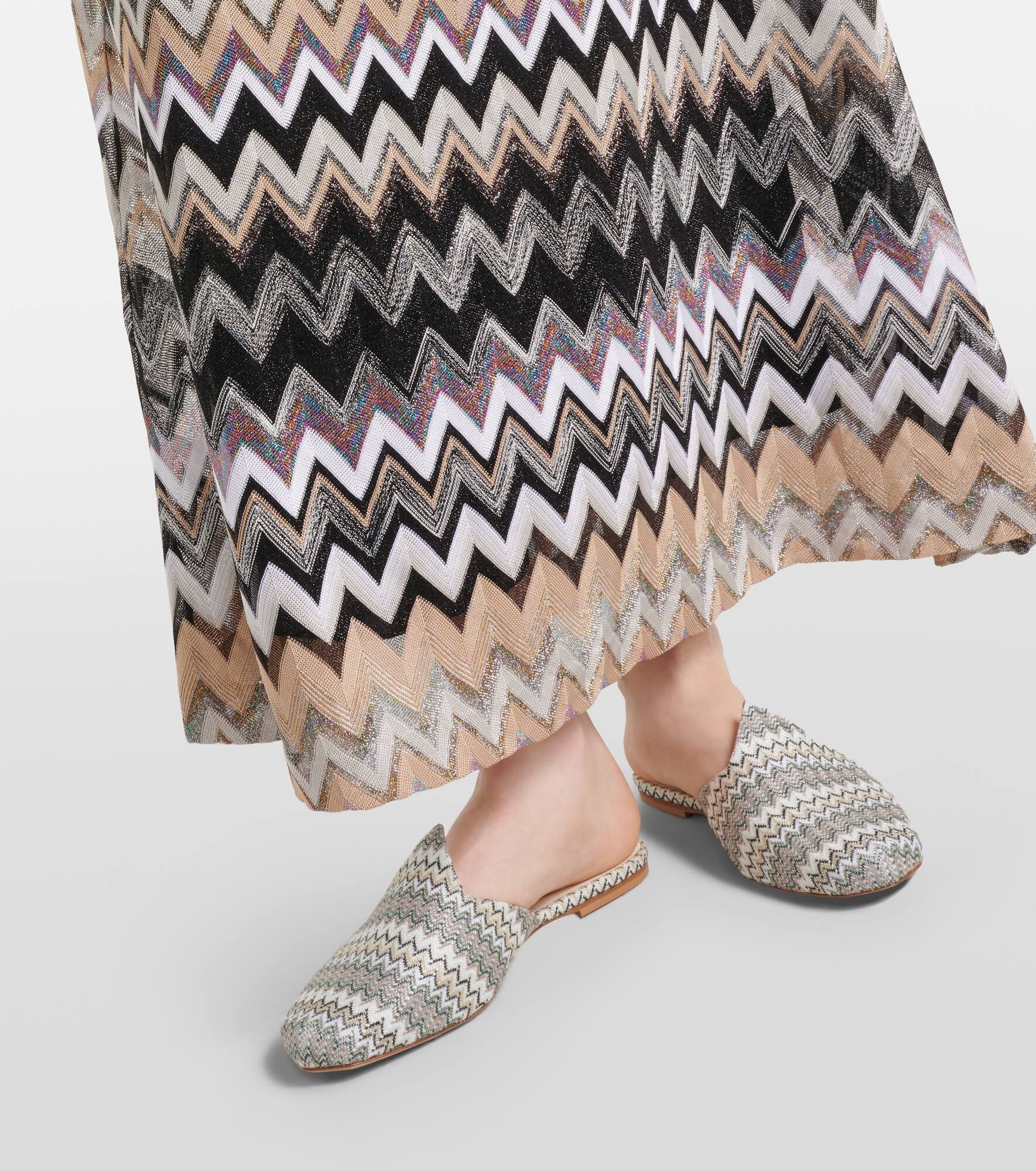 Zig Zag canvas mules - 7