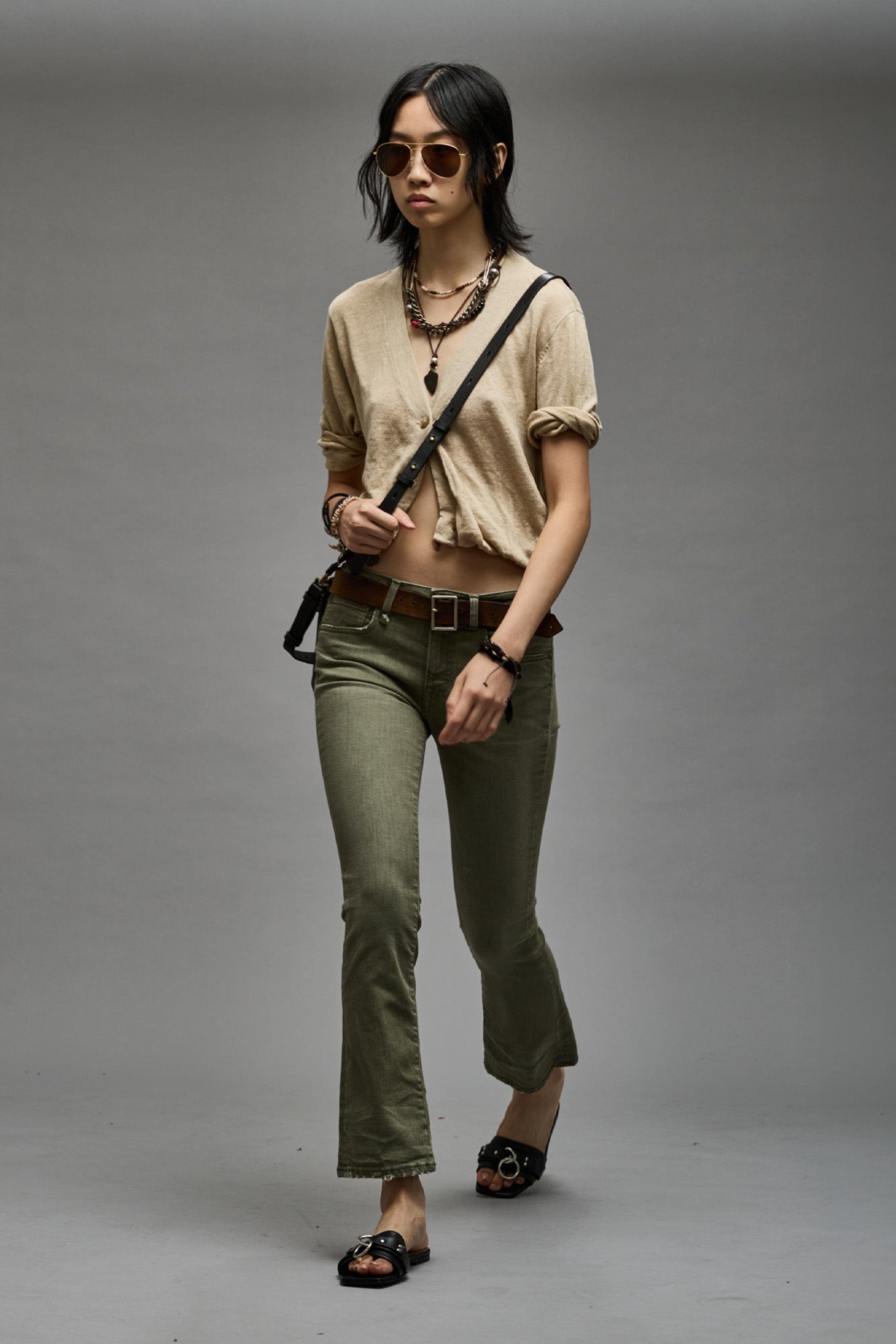 BALLOON CARDIGAN - KHAKI - 4