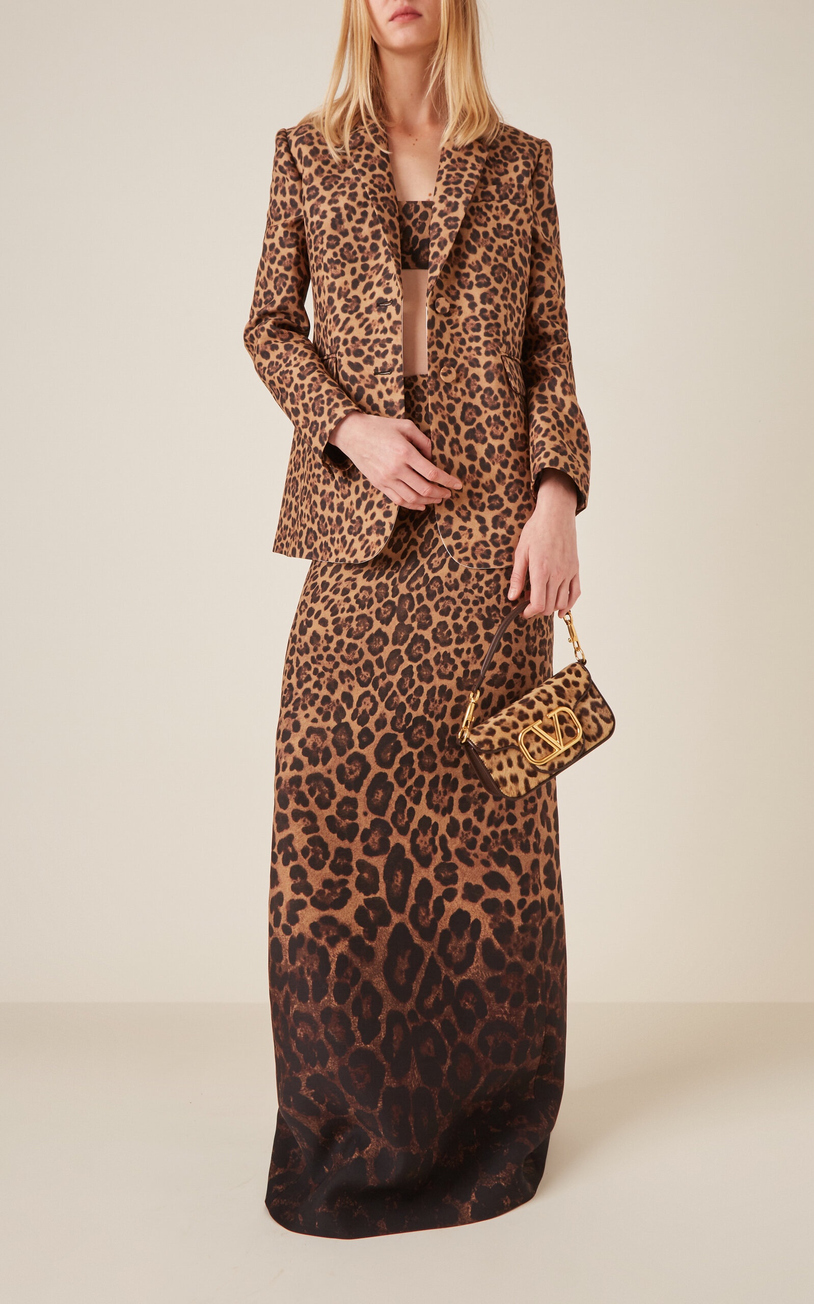 Animal-Print Wool-Silk Blazer animal - 3