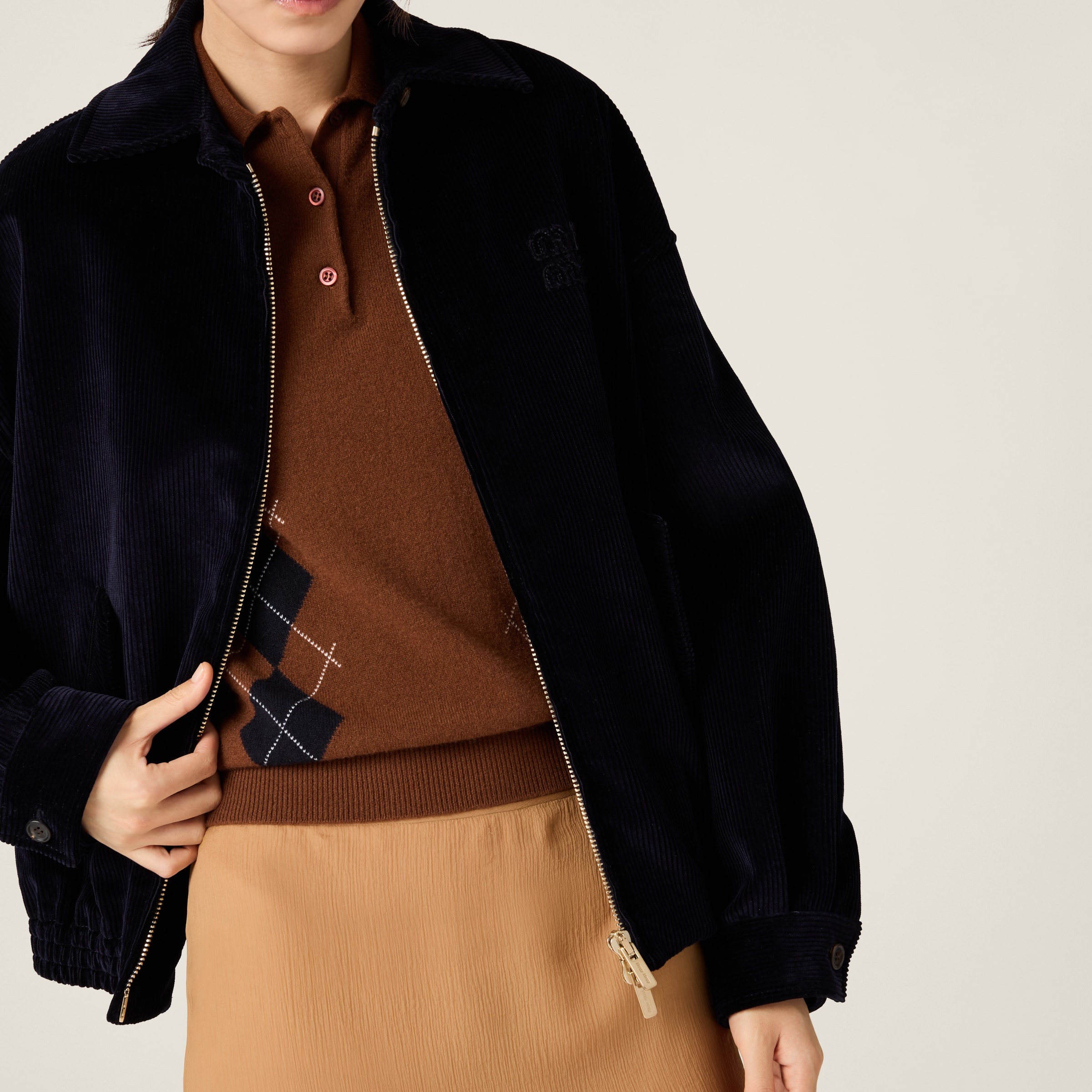 Corduroy blouson jacket - 4