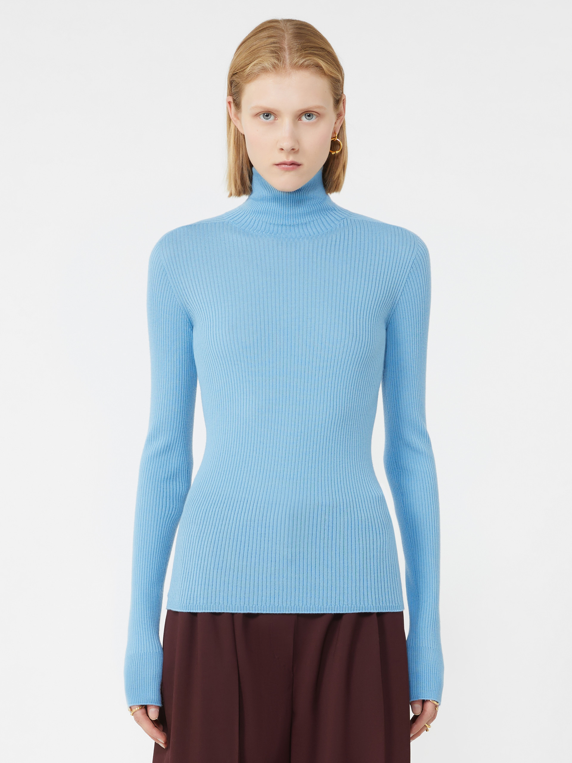 NIAGARA Wool mock polo-neck sweater - 3