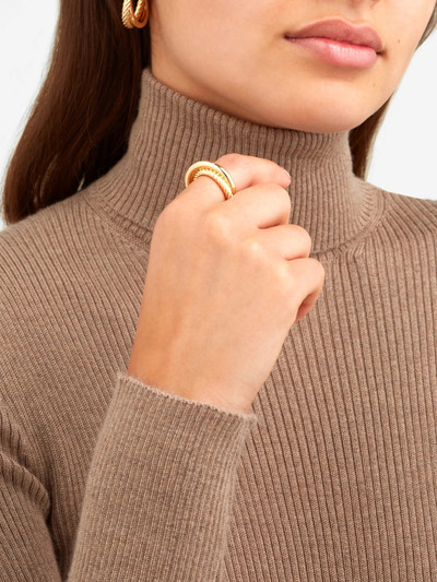 Bottega Veneta Half-twist double-hoop ring outlook