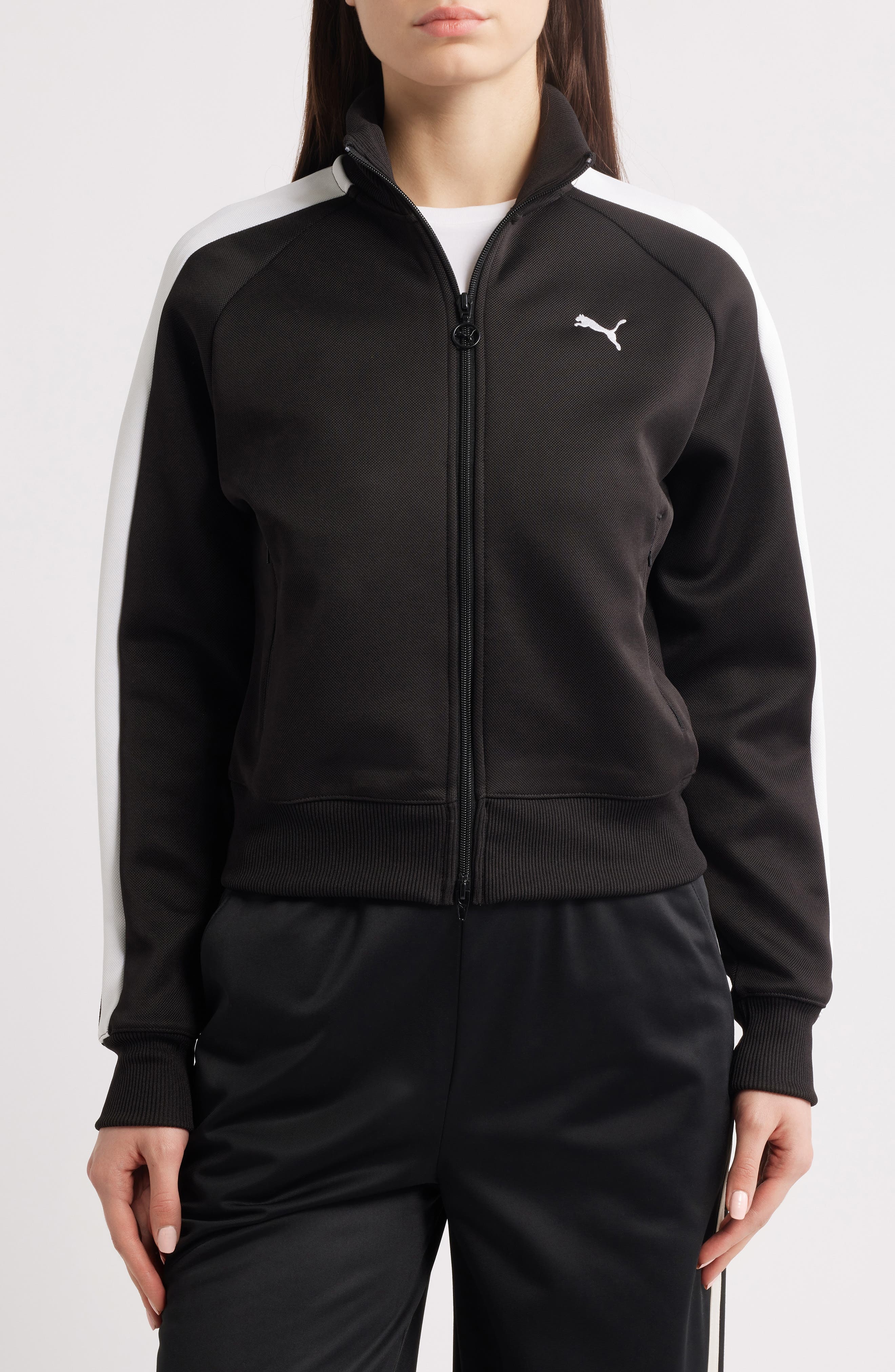 PUMA T7 Always On Crop Track Jacket in Puma Black at Nordstrom - 4