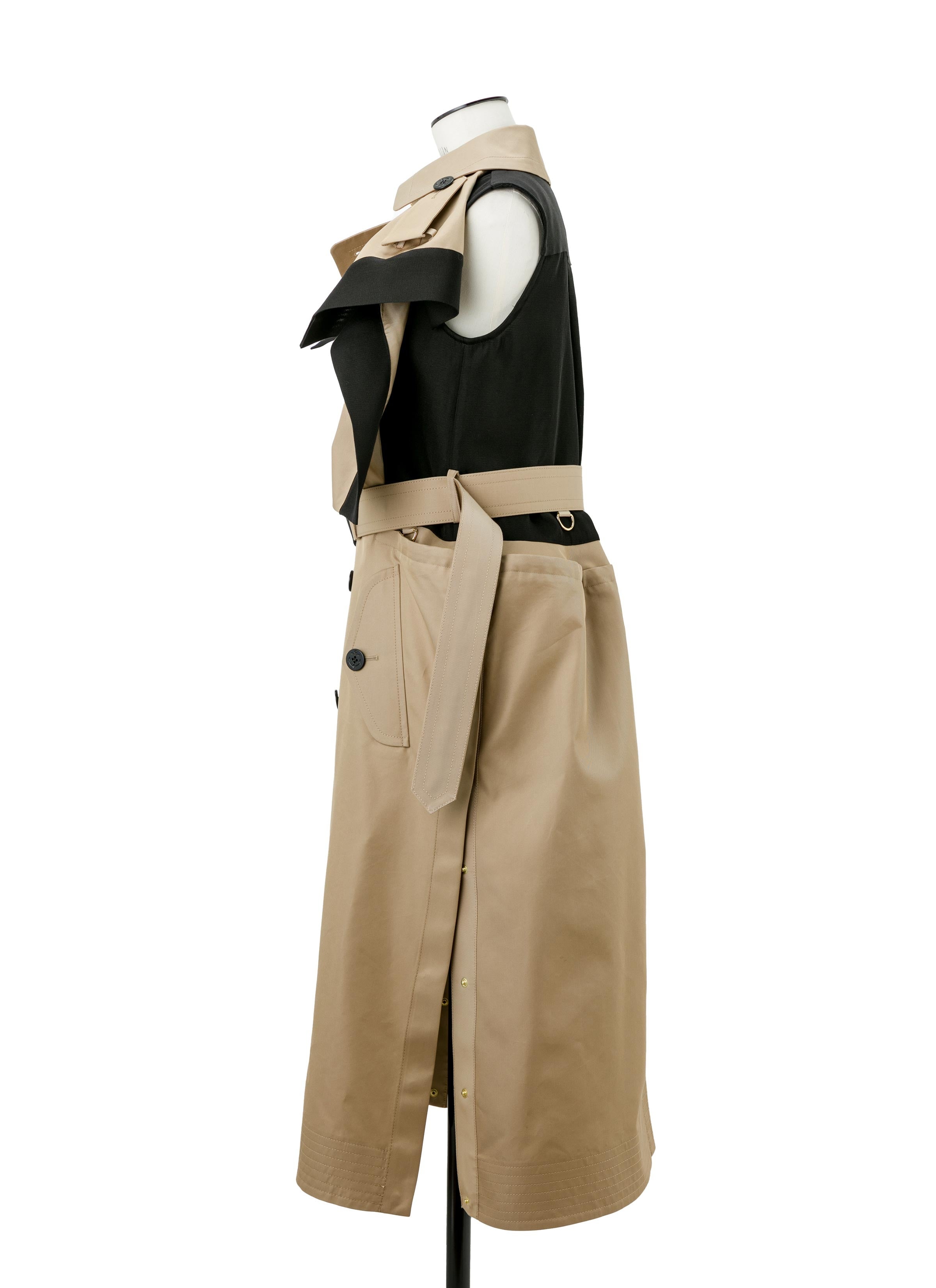Double-Faced Silk Cotton x Gabardine Dress - 4