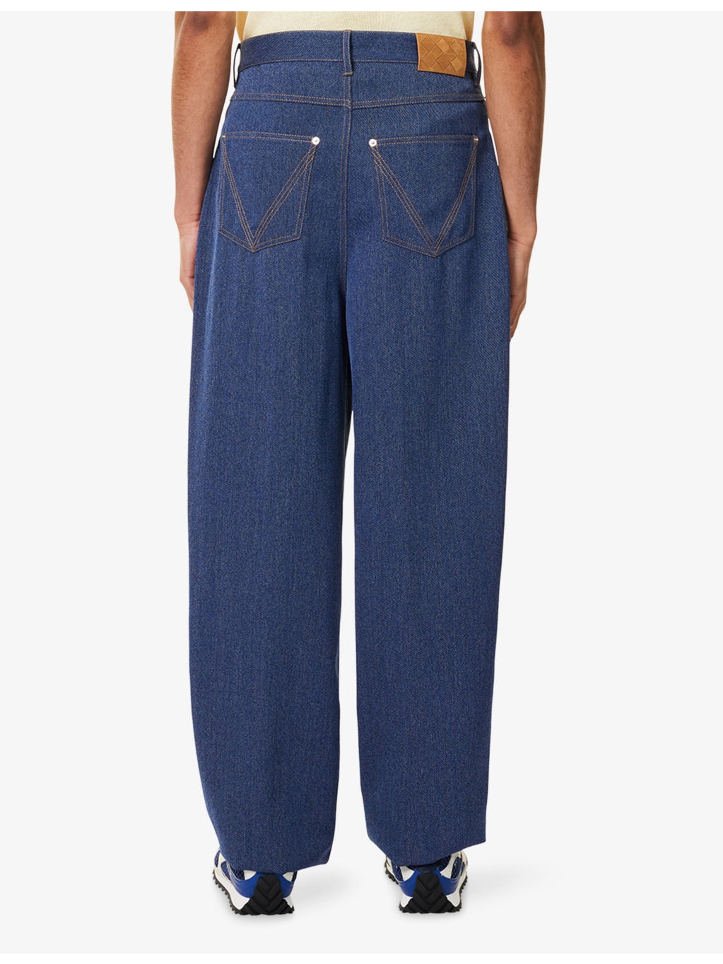 Wide-Leg Five-Pockets Wool and Cotton Trousers - 4