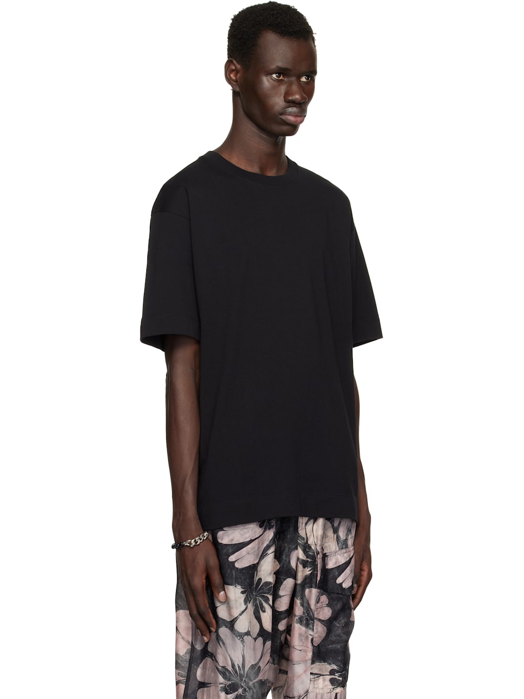 Black Boxy Cotton T-shirt - 2