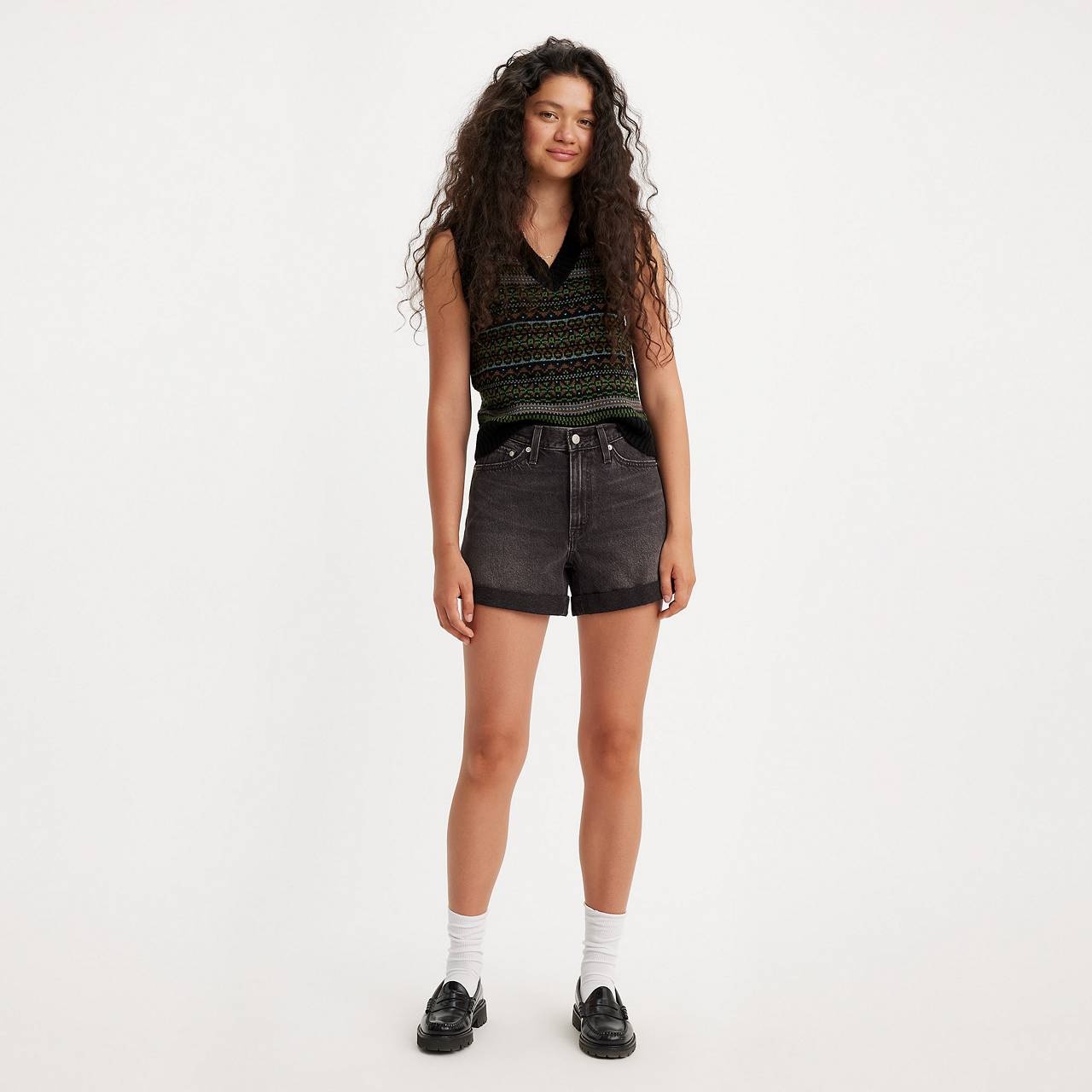 ROLLED 80S MOM WOMEN'S SHORTS - 2