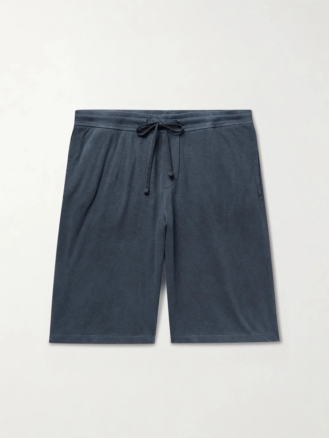 Straight-Leg Mélange Cotton-Jersey Drawstring Shorts - 1