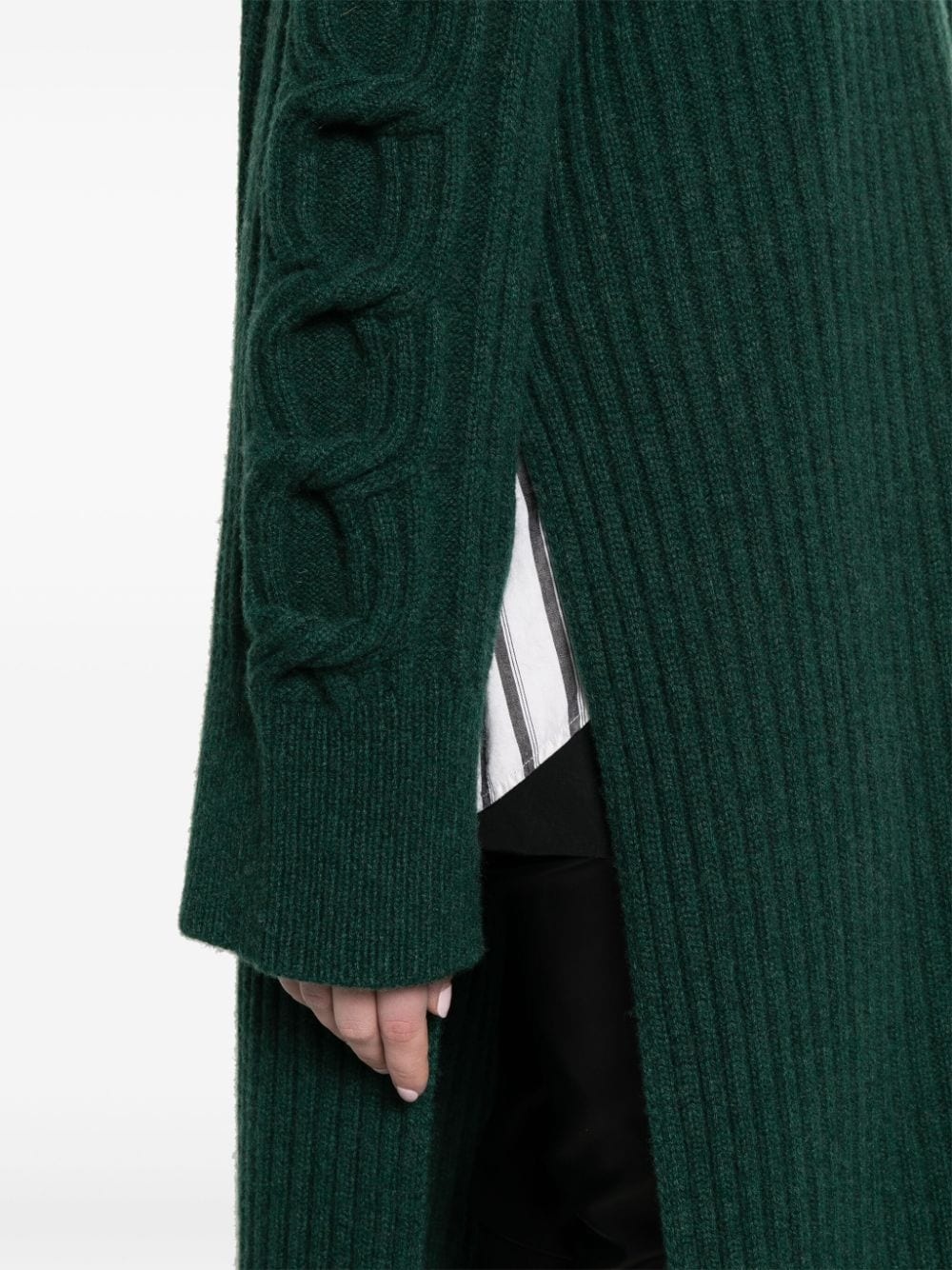 round-neck midi knitted dress - 5