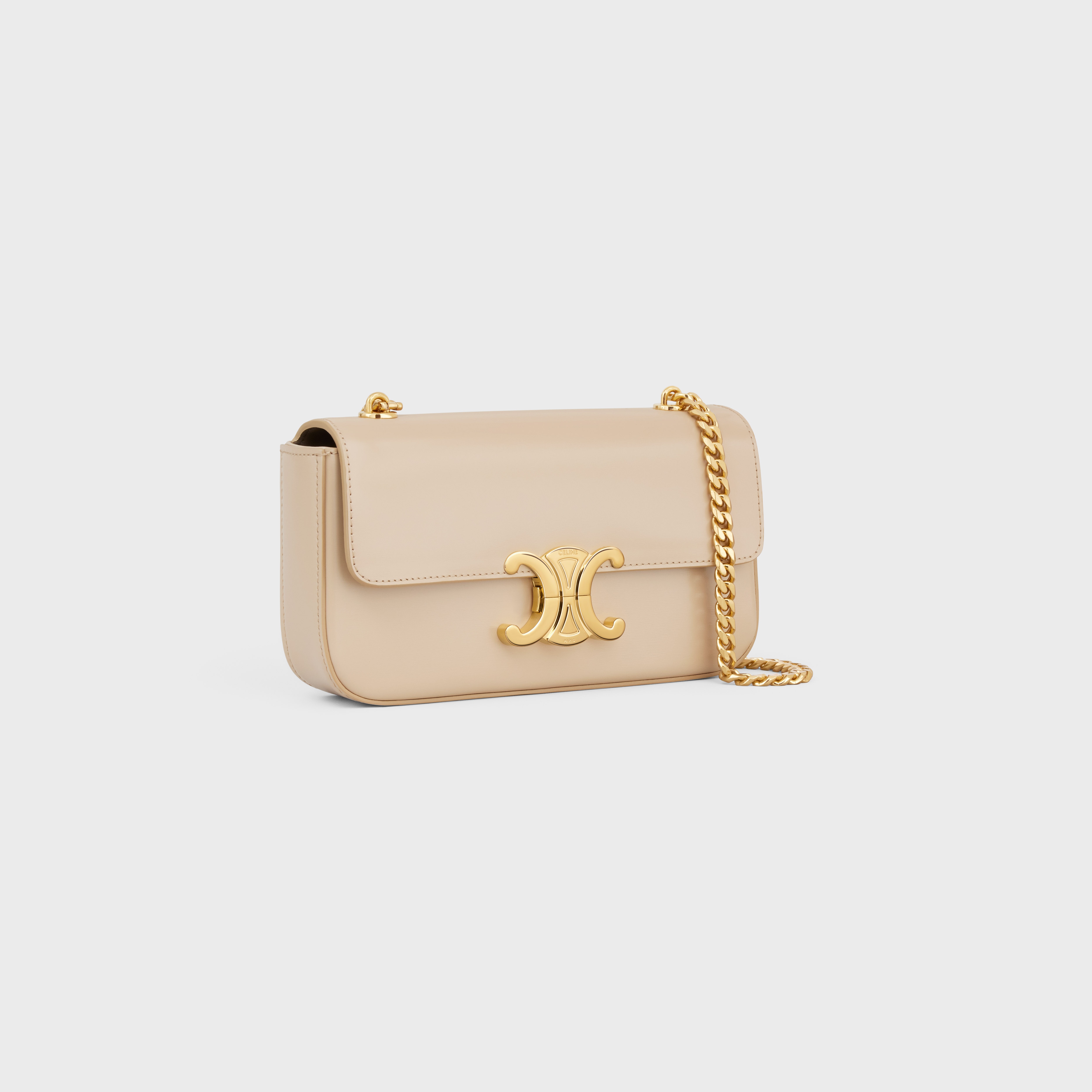 CHAIN SHOULDER BAG CLAUDE in shiny calfskin - 2