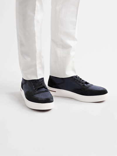 Loro Piana Newport Walk Suede and Mesh Sneakers outlook