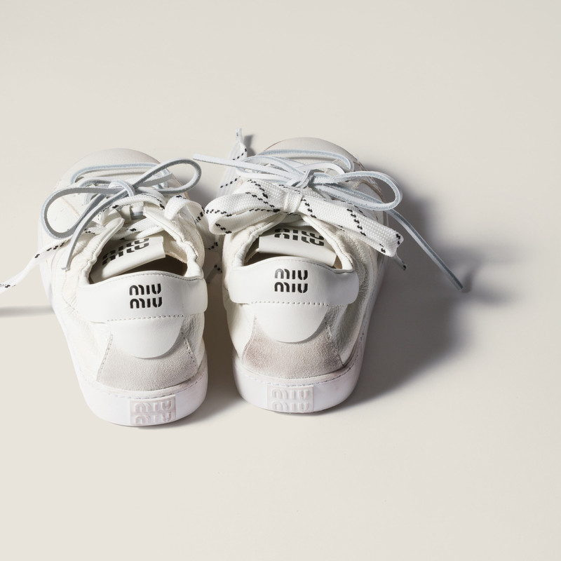 Miu Miu Deco' leather sneakers outlook