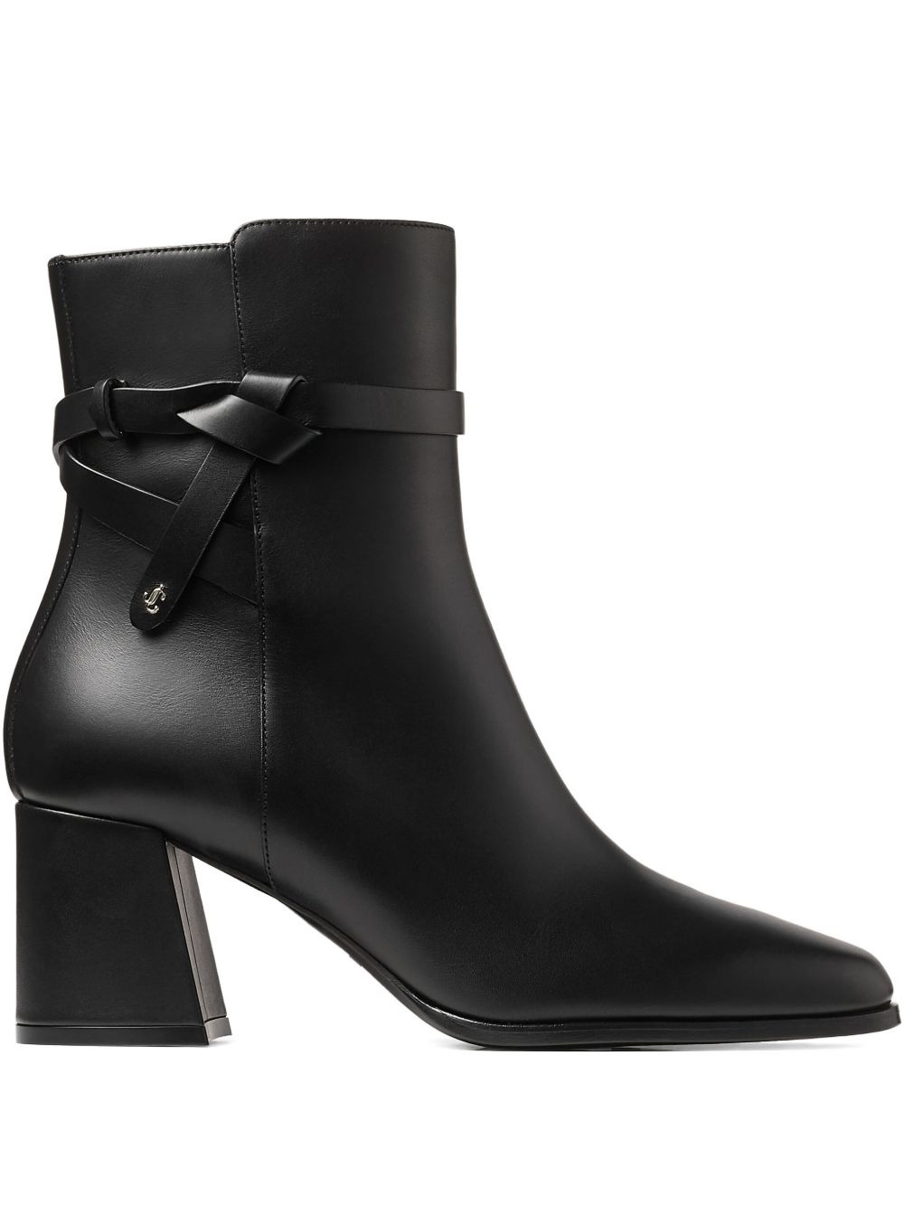 70mm braided-strap block-heel boots - 1