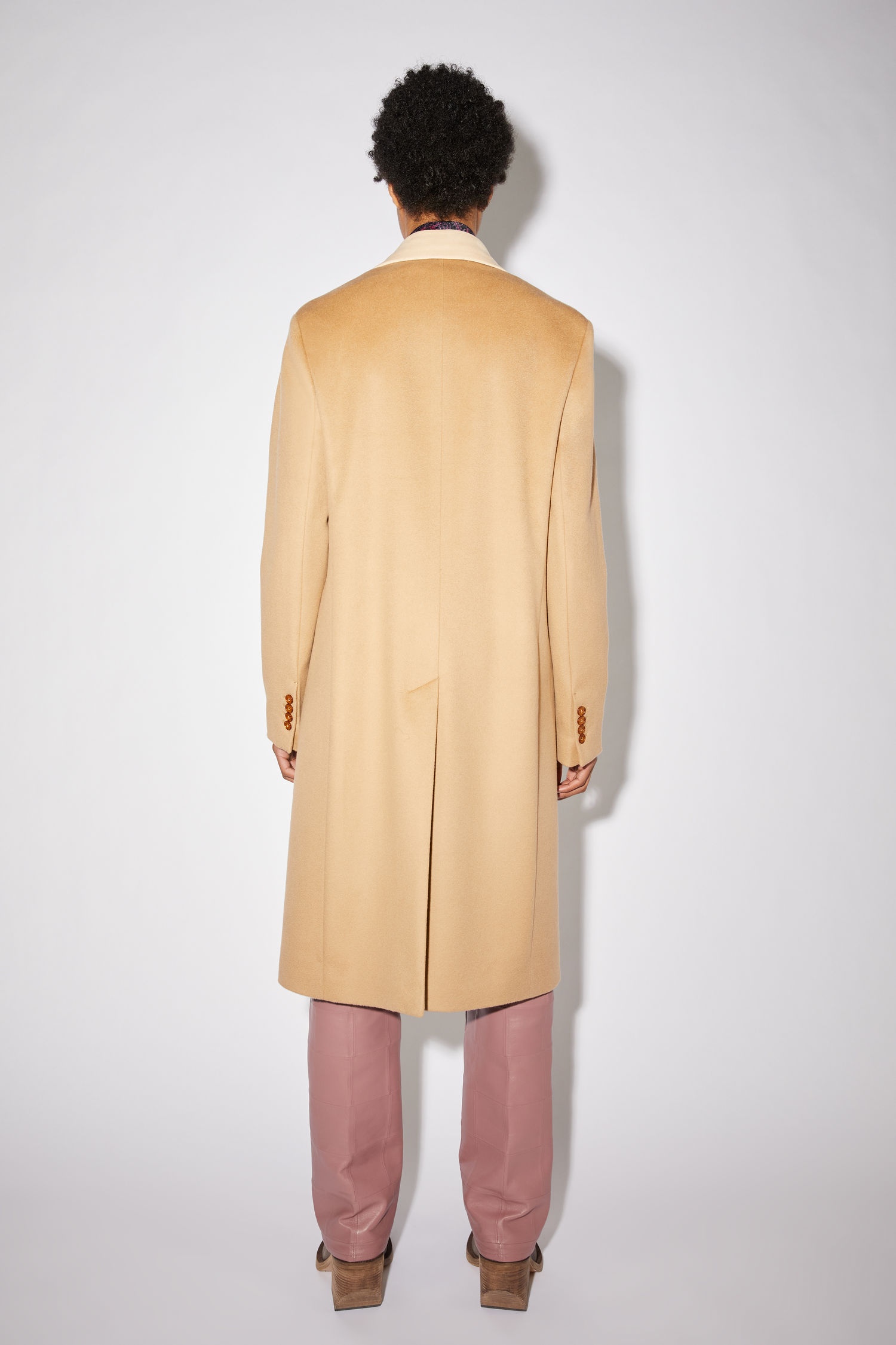Wool cashmere coat - Camel brown - 3