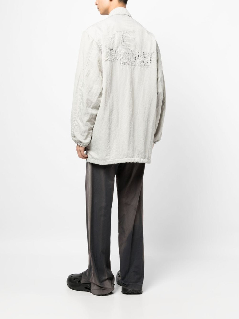 doublet logo-embroidered shirt jacket outlook