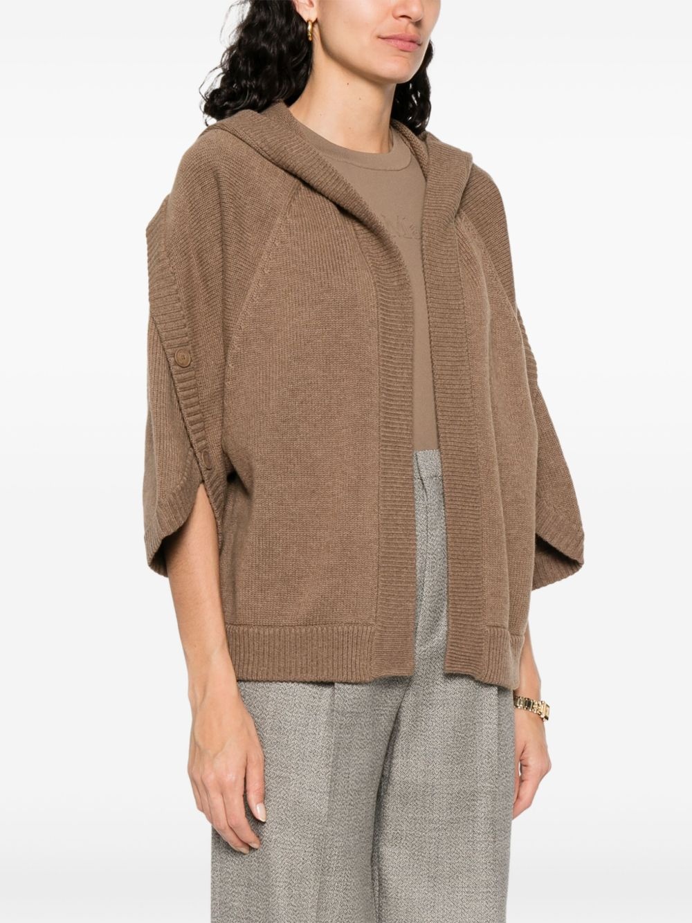 hooded cardigan - 3