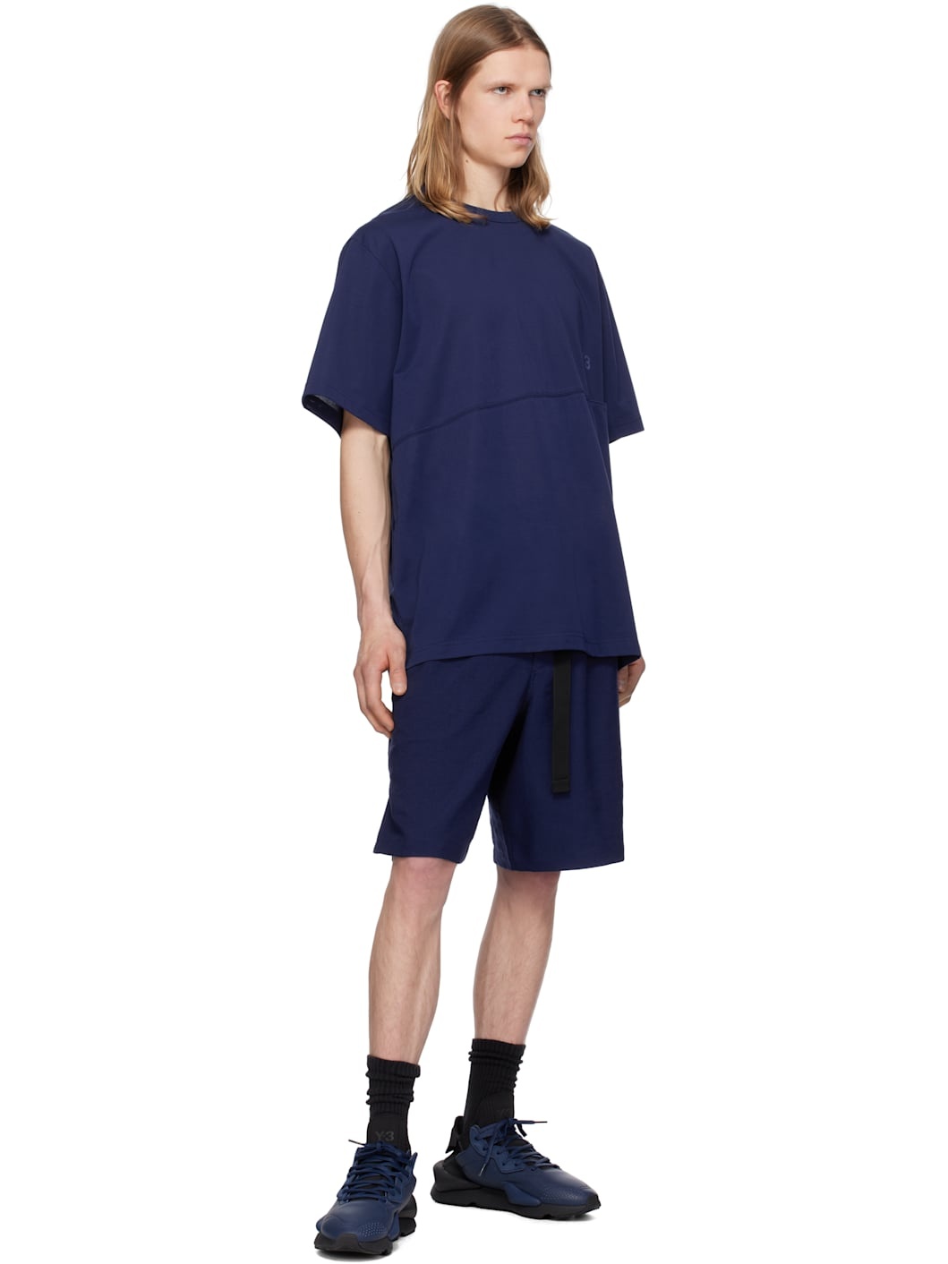 Y-3 Blue U Vent T-shirt | REVERSIBLE