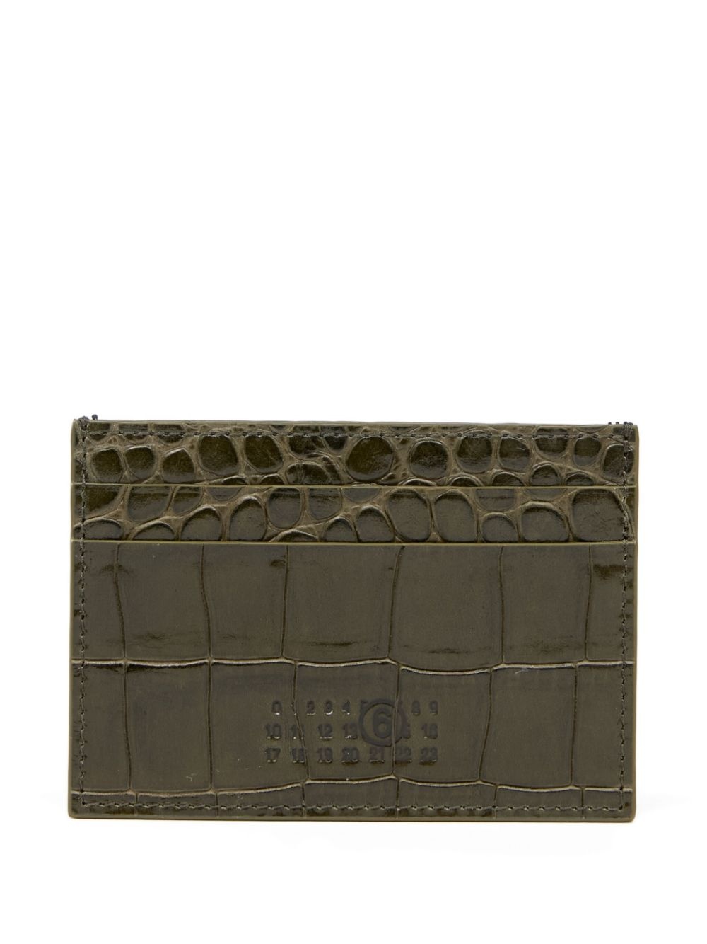 embossed leather cardholder - 2