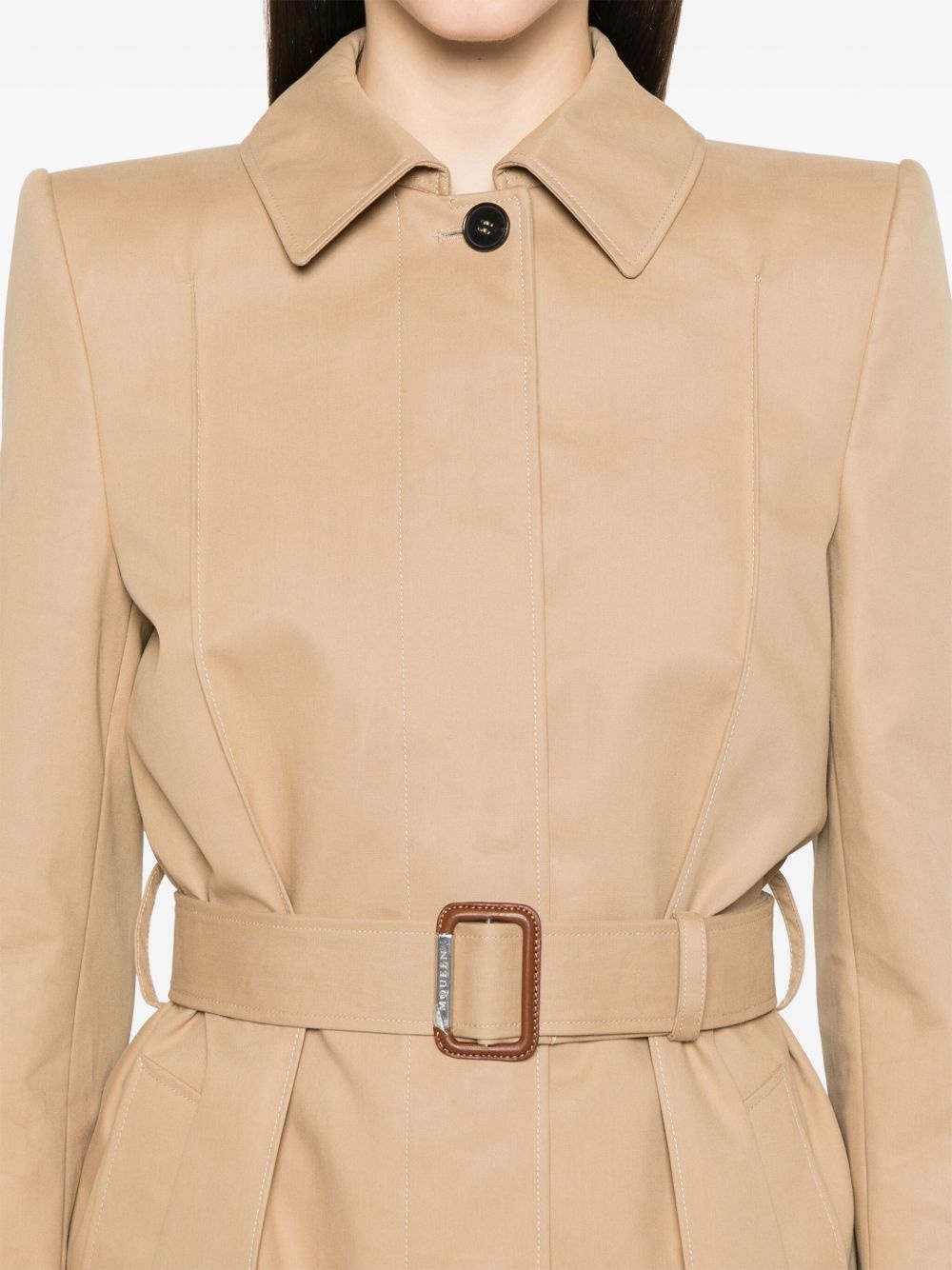 belted trench coat - 5