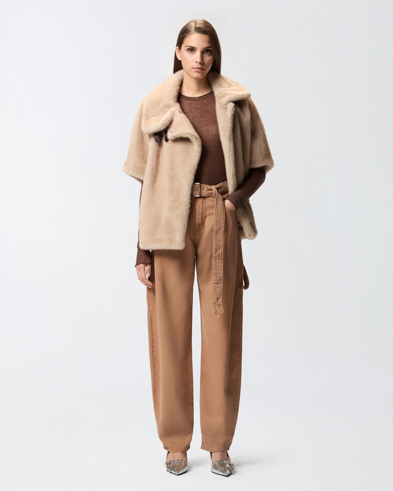 PINKO DENIM BALLOON TROUSERS WITH WORKWEAR DETAILS outlook