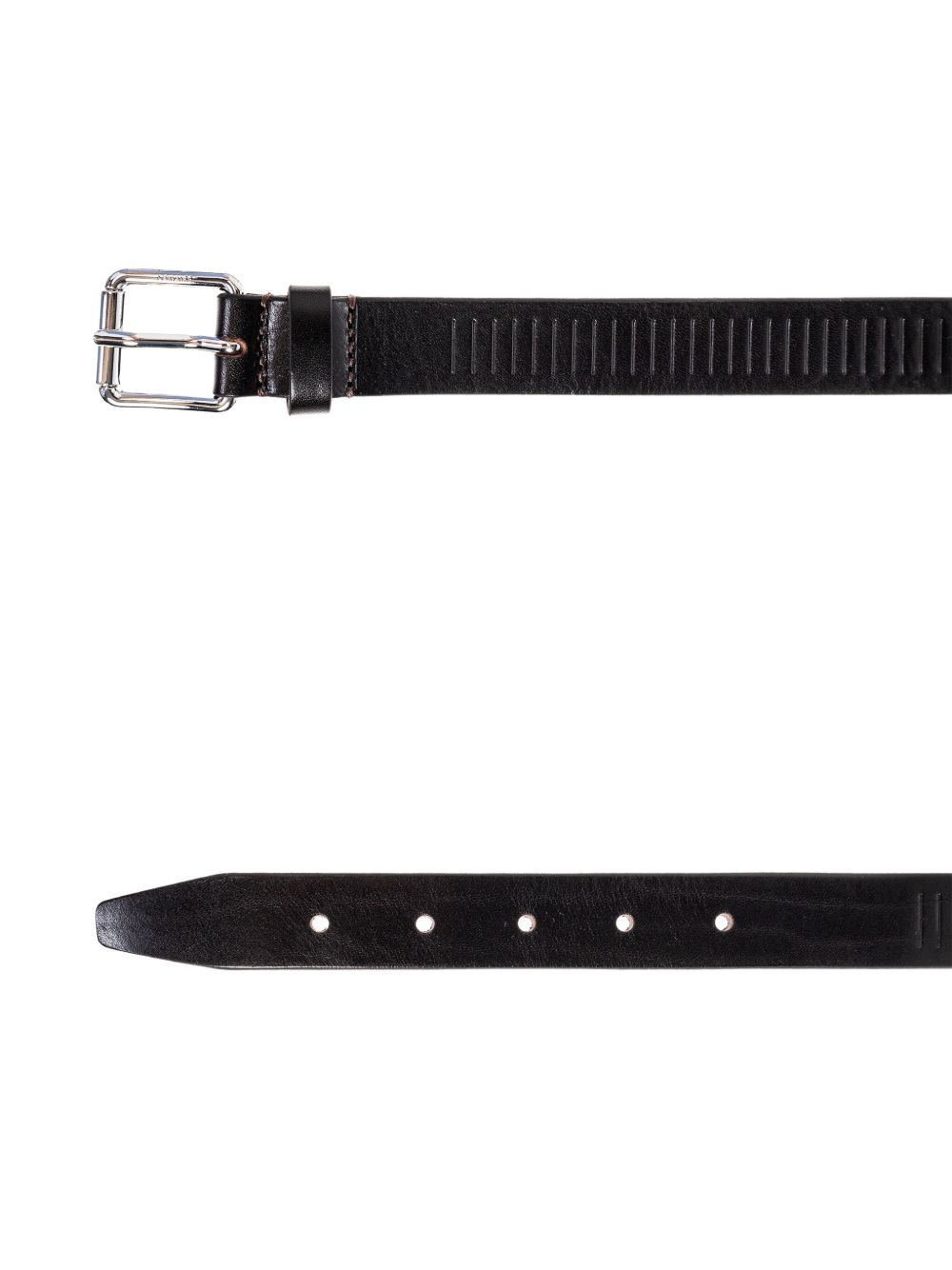 leather-grooved belt - 3