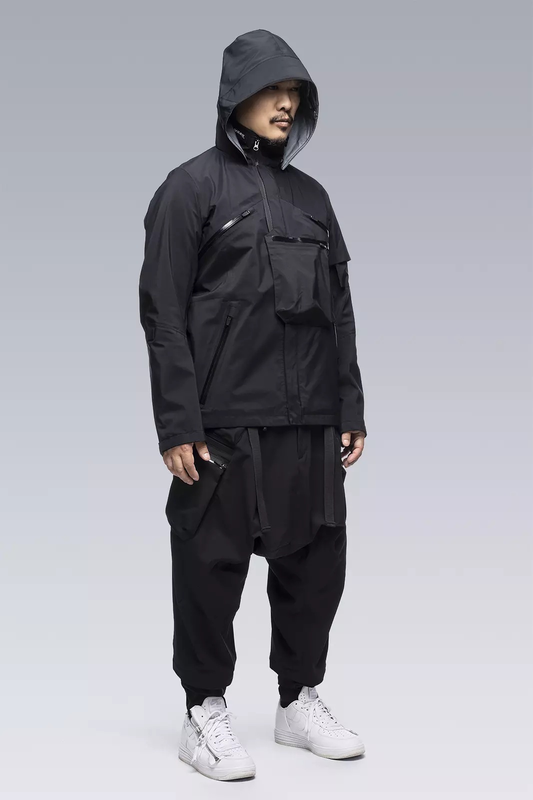 J1A-GTKR-BKS KR EX 3L Gore-Tex® Pro Interops Jacket Black with size 5 WR zippers in gloss black - 2