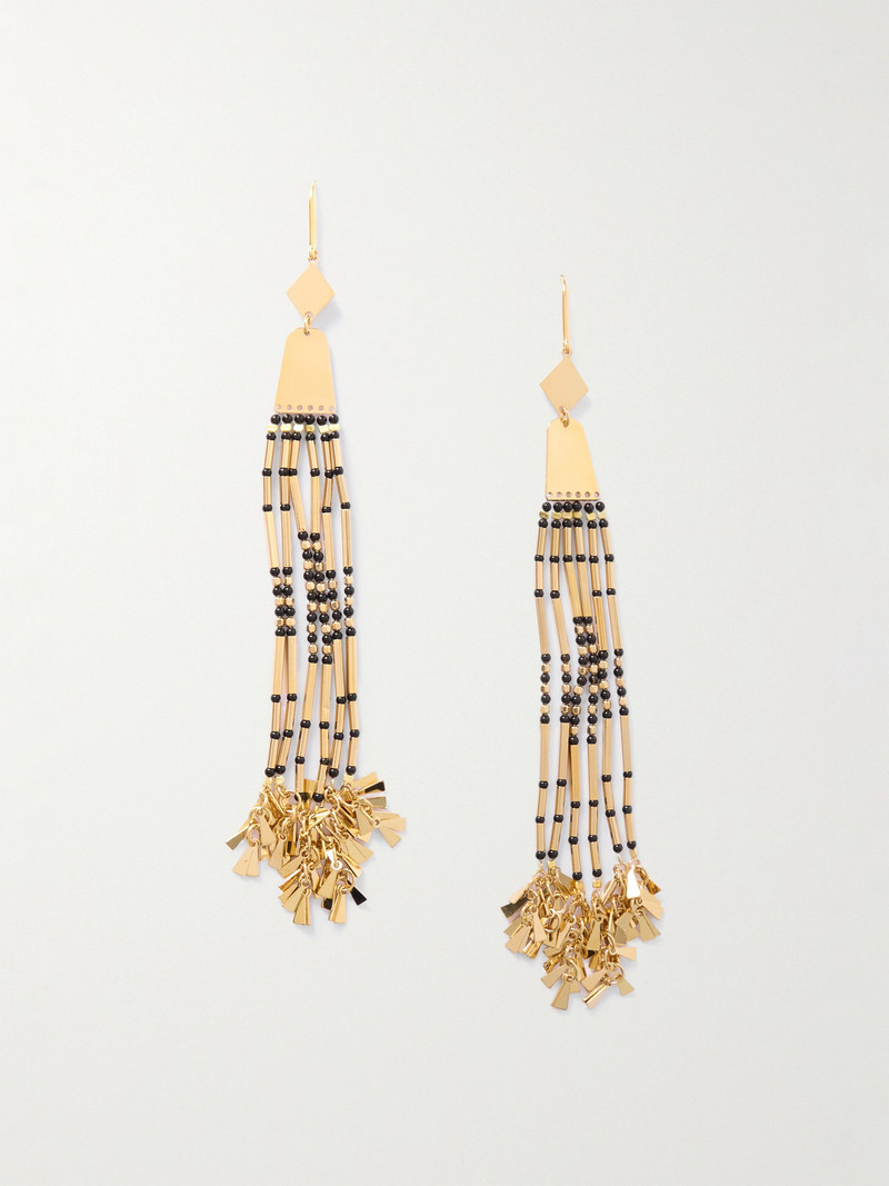 Olathe Gold-tone Beaded Earrings - 1