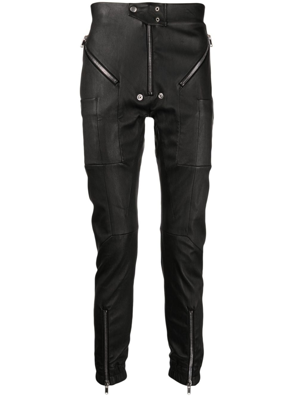 zipper-detailing skinny trousers - 1