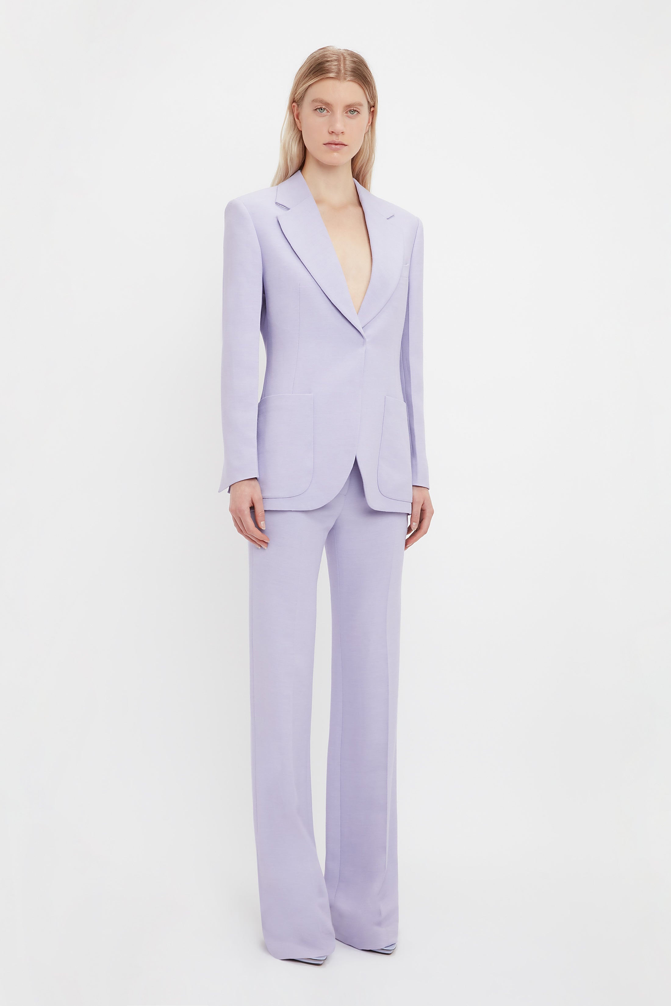 Patch Pocket Jacket In Lavender - 4