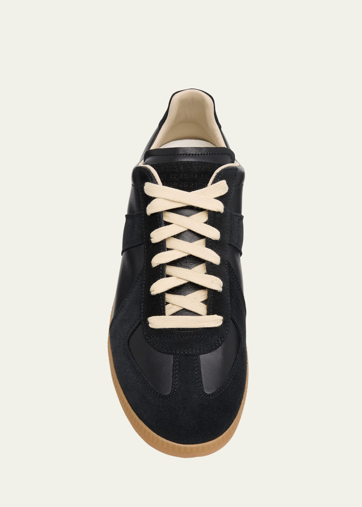 Men's Replica Leather Low-Top Sneakers - 5