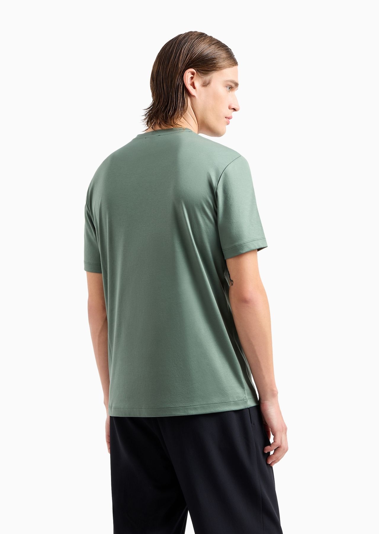 Cotton-interlock T-shirt with embroidered logo - 3