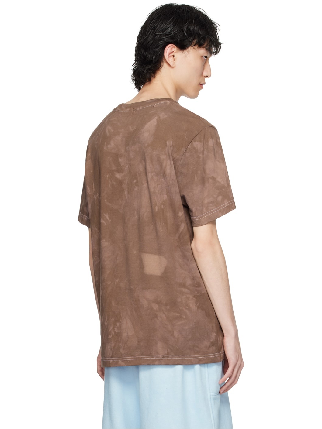 Brown Flocked Spiral T-Shirt - 3