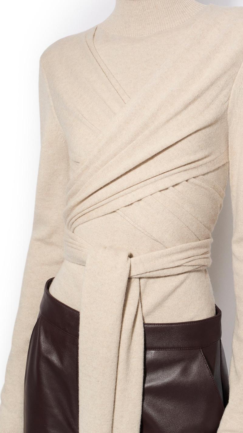 Alaïa WRAP CASHMERE TOP outlook