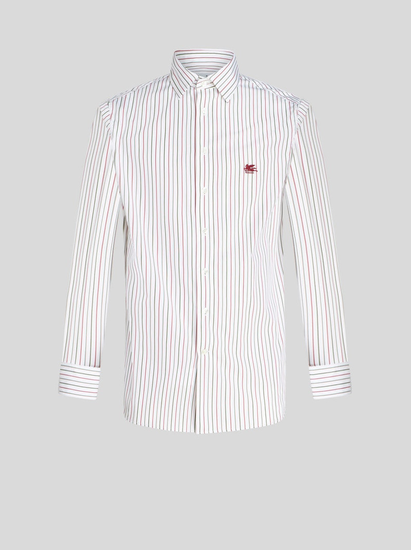 MULTICOLOURED STRIPED SHIRT WITH LOGO - 1
