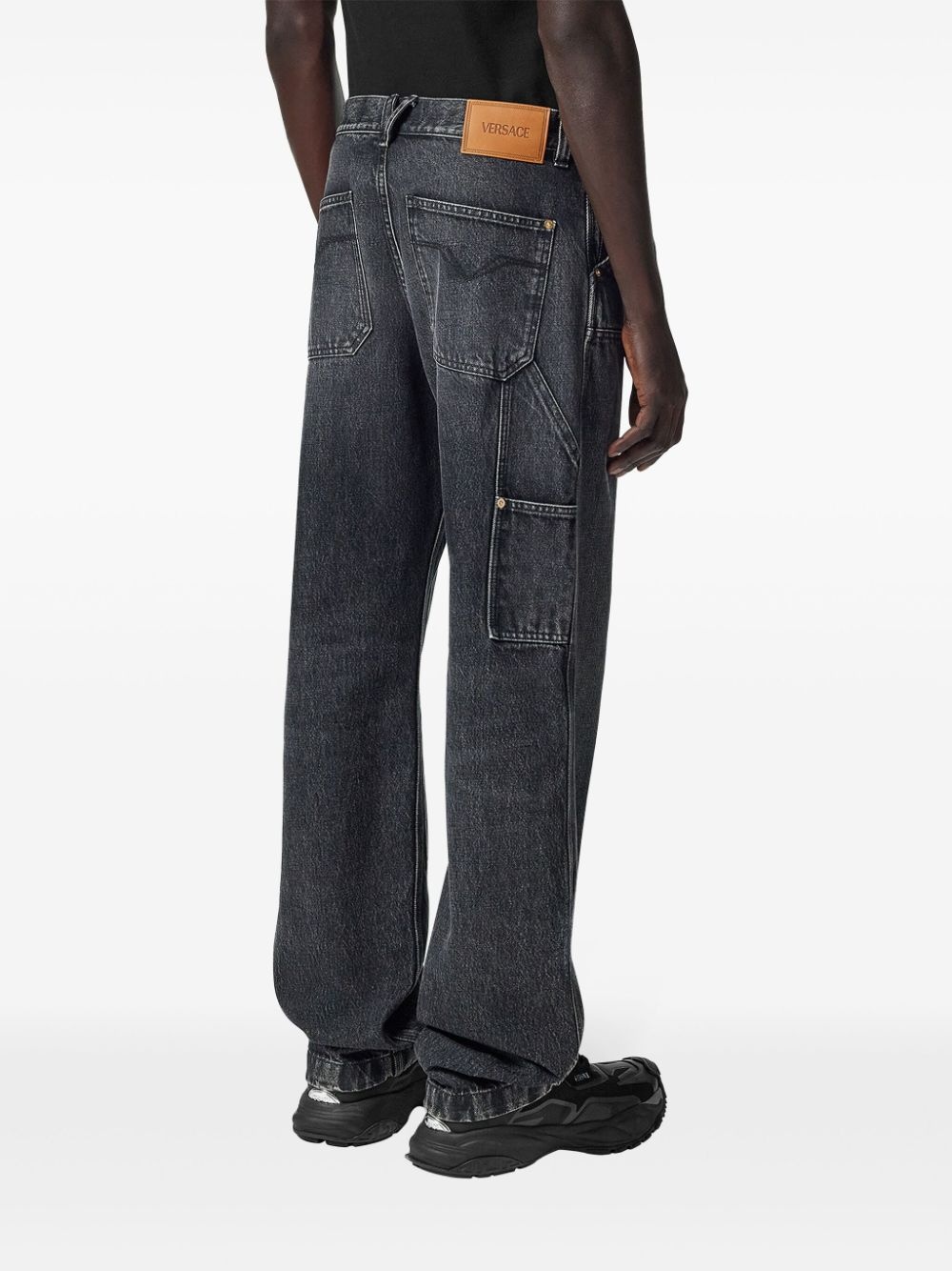 logo-patch jeans - 4