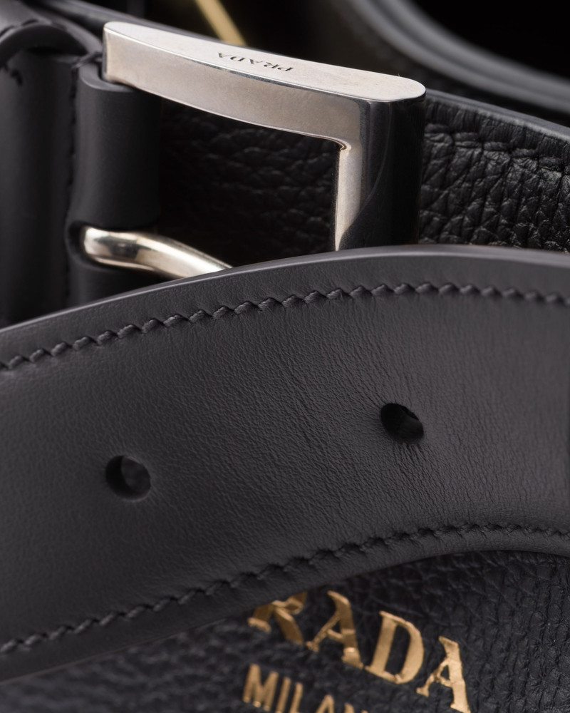 Prada Buckle medium leather handbag with belt 6