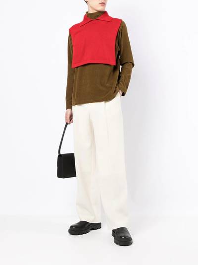 Jil Sander spread collar vest outlook