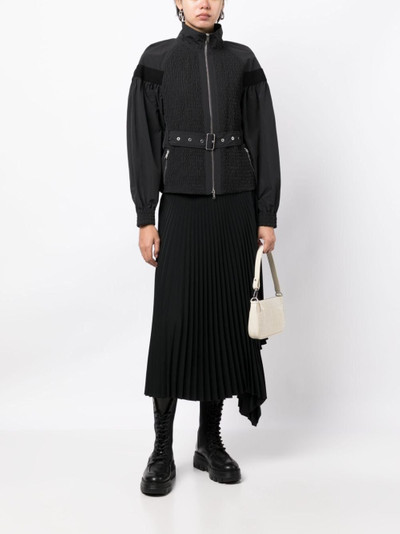 3.1 Phillip Lim belted-waist stand-up collar jacket outlook